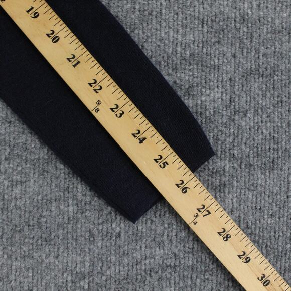 Tory Burch Sweater Medium Turtleneck Chain Link Wool Blend Navy Luxury Winter - Picture 7 of 12